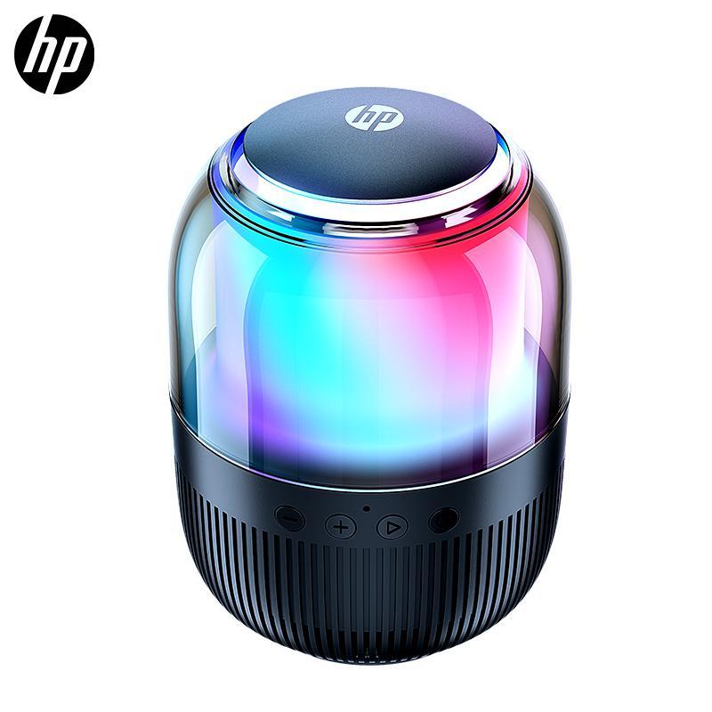 HP BTS05 Wireless Speaker, USB Rechargeable Wireless Speaker with Ambient Light, Portable Bluetooth-compatible Speaker for Home & Outdoor