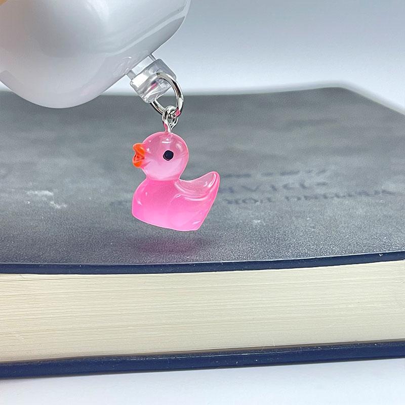 Cute Duck Design Phone Dust Plug, 1 Count Clear Duck Decor Mobile Phone Dust Plug, Mobile Phone Parts Compatible with iPhone