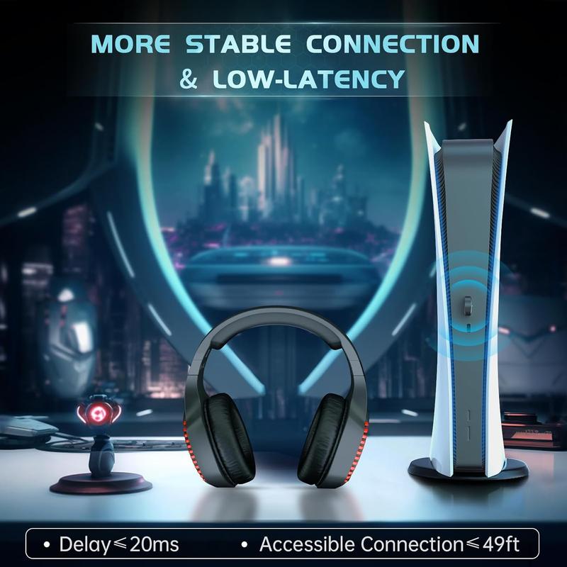 2024 New Wireless Gaming Headset,Headphone for PS5 Xbox PC Switch Nintendo,2.4GHz Low Latency,Professional PS5 Bluetooth Headset,Noise Cancelling Wired Headset,Xbox Only Supports Wired Connection