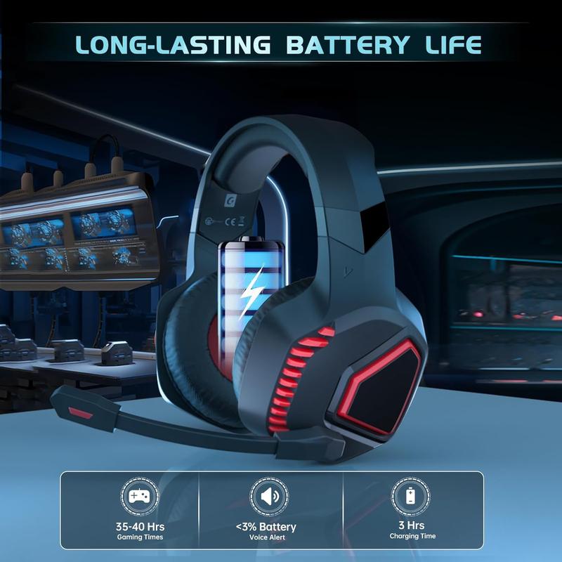 2024 New Wireless Gaming Headset,Headphone for PS5 Xbox PC Switch Nintendo,2.4GHz Low Latency,Professional PS5 Bluetooth Headset,Noise Cancelling Wired Headset,Xbox Only Supports Wired Connection