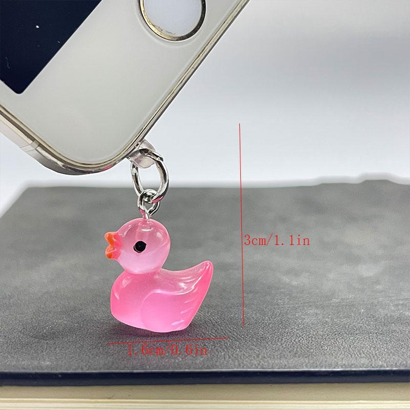 Cute Duck Design Phone Dust Plug, 1 Count Clear Duck Decor Mobile Phone Dust Plug, Mobile Phone Parts Compatible with iPhone