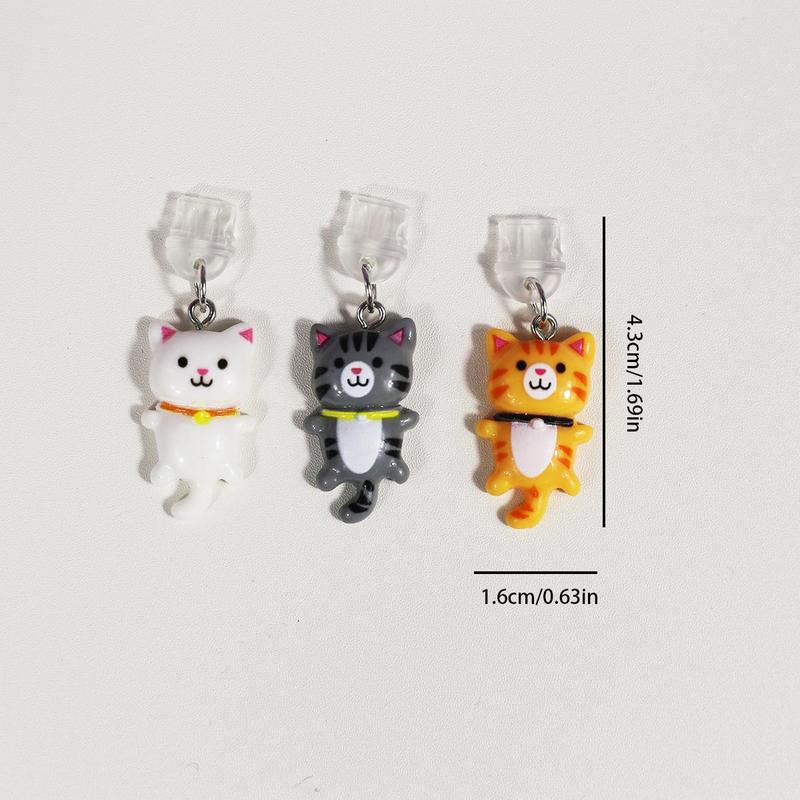 Cute Cat Design Phone Dust Plug (1 Count), Phone Anti Dust Plug, Phone Charm for iPhone Type-C Interface, Mobile Phone Accessories