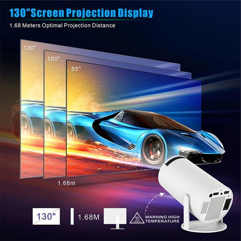 Fall Portable Outdoor Projector, HD Projectors with WIFI & Bluetooth-compatible, Outdoor Portable Projector for Home & Outdoor Use, Projector for Bedroom, Mini Projector