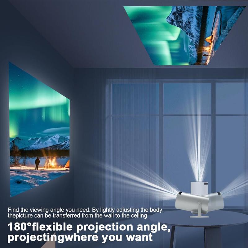 Magcubic Portable Projector HY300 Pro, Android 11 Dual Wifi6 260ANSI Allwinner H713 BT5.0 1080P 1280*720P Projector, Multifunctional Projector for Home Cinema, Outdoor