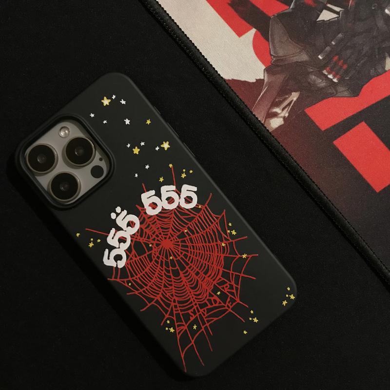 Sp5der black red Hypebeast Tough Phone Cases Accessories Cover Cellphone Aesthetic Protection iphone12 case