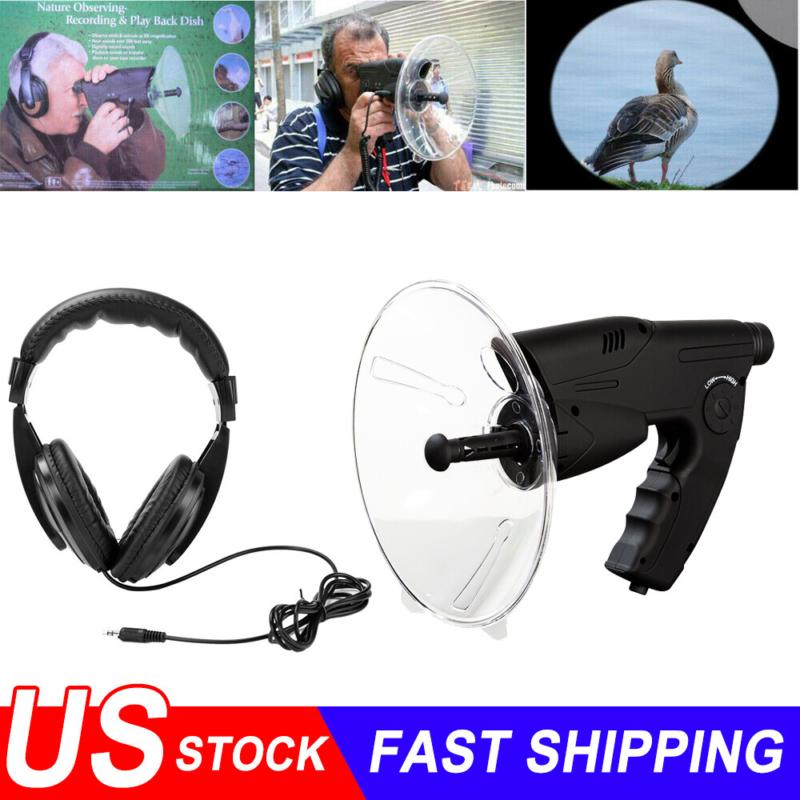 100m Parabolic Sonic Listening Amplifier Device Microphone Spy Bionic Ear Sound