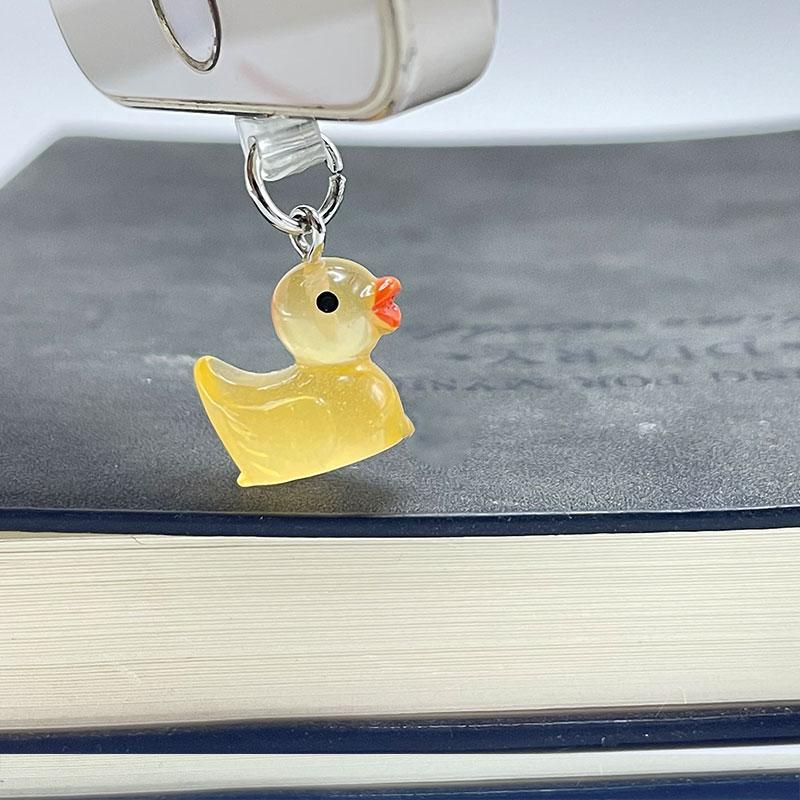 Cute Duck Design Phone Dust Plug, 1 Count Clear Duck Decor Mobile Phone Dust Plug, Mobile Phone Parts Compatible with iPhone