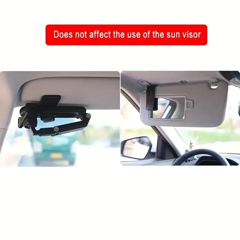 Rotatable Car Sun Visor Phone Holder, Car Interior Sun Visor Phone Holder, Universal Car Phone Holder Compatible With Most Smartphones