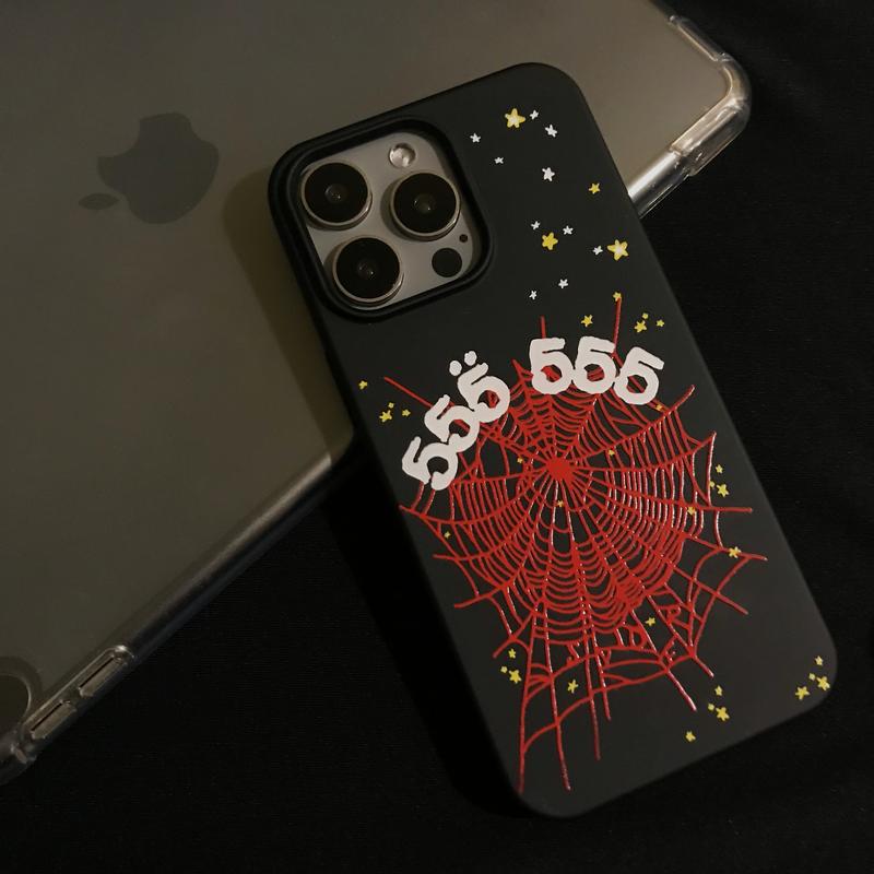 Sp5der black red Hypebeast Tough Phone Cases Accessories Cover Cellphone Aesthetic Protection iphone12 case