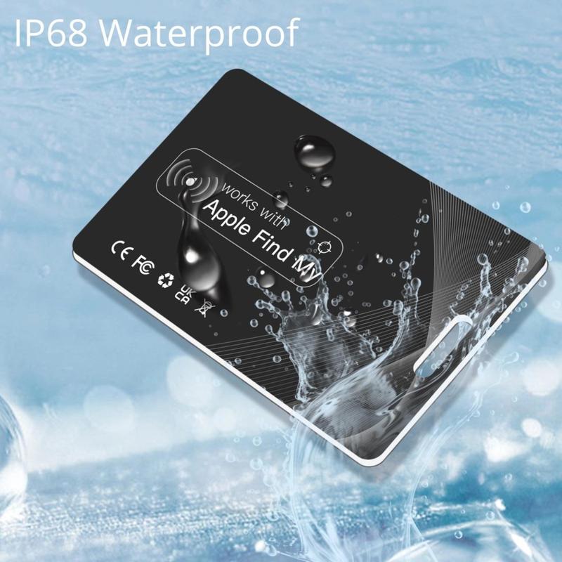 Smart Tracker Card, Waterproof Magnetic Charging Tracking Card, Rechargeable Wallet Tracker Compatible with Apple Find My