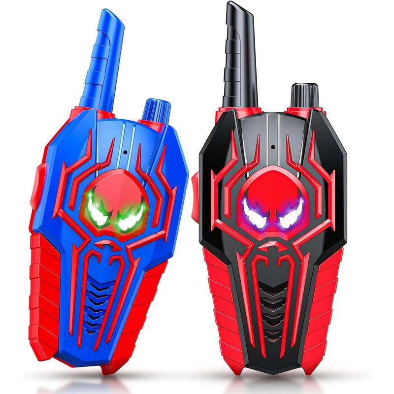 Spider Walkie Talkies for Kids: Toys Gifts for 3 4 5 6 7 8 9 Year Old Boys Girls Ages 5-7 Kids Walkie Talkies Outdoor Hiking 2 Way Radio Toy for 3-12 Year Old Boy Girl Halloween Birthday Gift Age 3-6