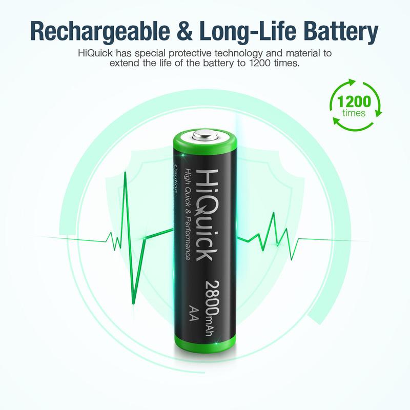 HiQuick AA Ni-MH Rechargeable batteries 2800mAh Accessories Devices