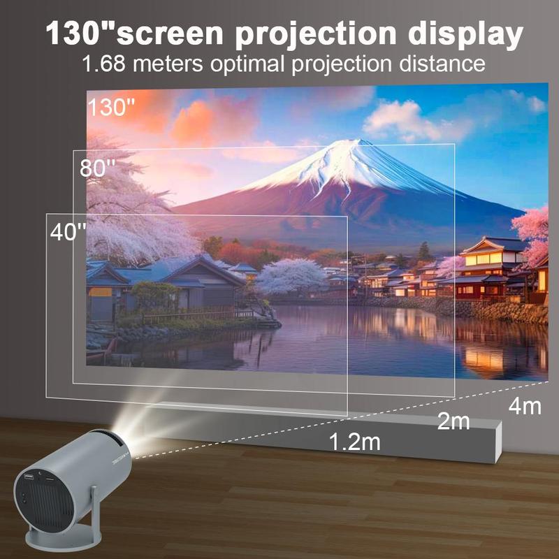 Magcubic Portable Projector HY300 Pro, Android 11 Dual Wifi6 260ANSI Allwinner H713 BT5.0 1080P 1280*720P Projector, Multifunctional Projector for Home Cinema, Outdoor