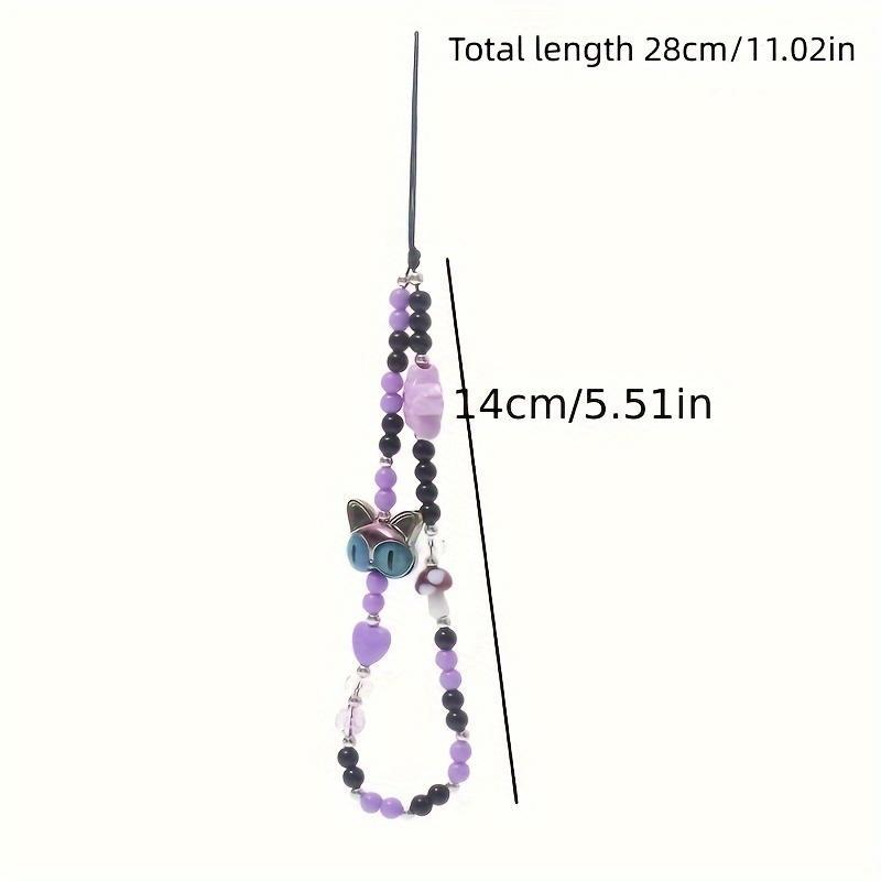 Cute Cat Head Design Phone Chain, Cute Phone Lanyard, Fashion Phone Charm for Women & Girls, Mobile Phone Decoration Accessories