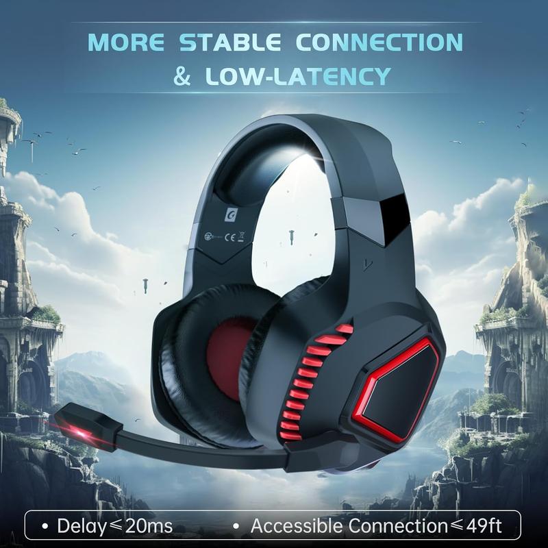 2024 New Wireless Gaming Headset,Headphone for PS5 Xbox PC Switch Nintendo,2.4GHz Low Latency,Professional PS5 Bluetooth Headset,Noise Cancelling Wired Headset,Xbox Only Supports Wired Connection