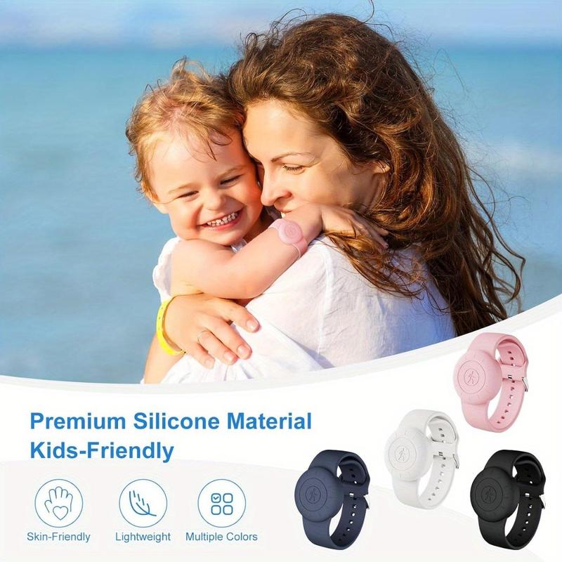 Kids Waterproof Bracelet for AirTag, Wristband Kids for Airtag, Kids Hidden Watch for Airtag, Soft Silicone Lightweight GPS Tracker Holder for Apple Air Tag