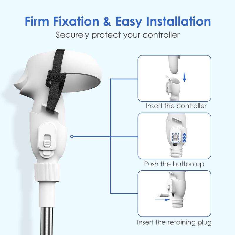 Golf Club Attachment for Quest 2, Upgraded Rugged Design with Push Switch