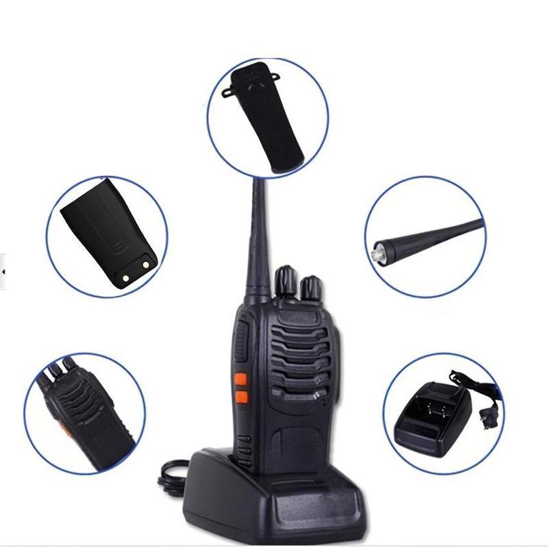 400-470MHz Uhf Walkie Talkie,2 Count Portable Multipurpose Rechargeable Walkie Talkie, BF-888s Two Way Radio for Home Office Outdoor Audio Waterproof