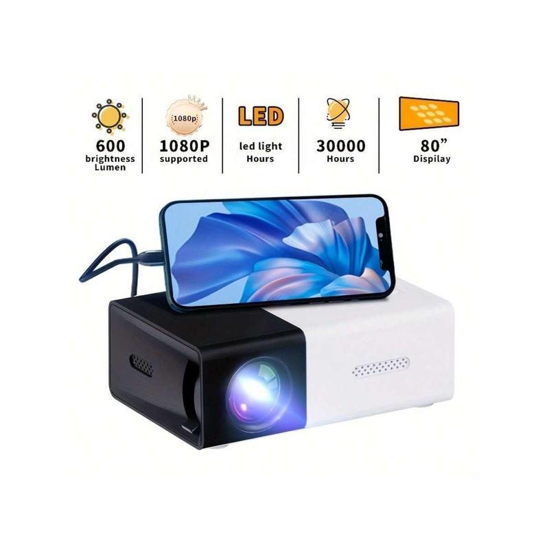 HD Mini Projector With HDMl-CompatibleUSB And SD Memory-Enhance Your Movie, TVAnd Game Experience, With Stand, Suitable ForOutdoor Camping  Drive-In  Home TheaterProjector Audio Adapter Audio Adapter AndroidConnection polk audio Micro Screen,digital