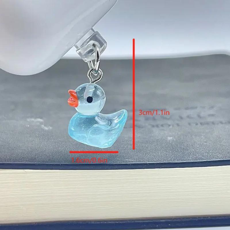 Cute Duck Design Phone Dust Plug, 1 Count Clear Duck Decor Mobile Phone Dust Plug, Mobile Phone Parts Compatible with iPhone