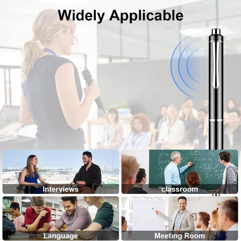 PAKIDA Portable Digital Voice Recorder, Rechargeable Mini Voice Recorder Device with 64GB Card, Noise Cancelling Recording Equipment for Lecture, Meeting, Course