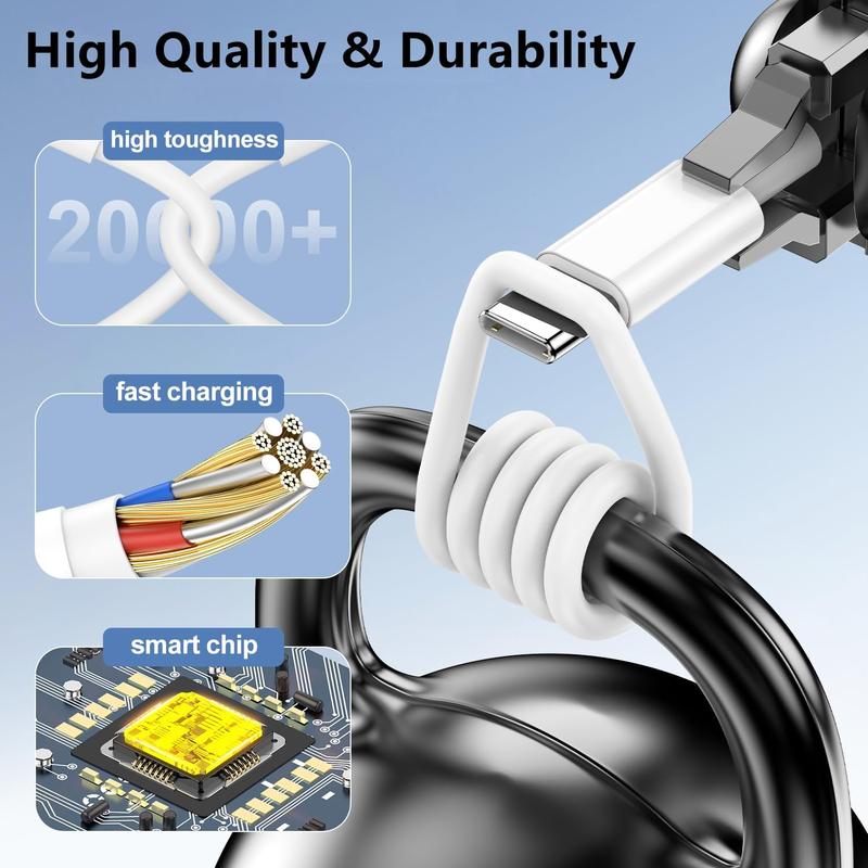 6FT USB C to USB C Charging Cable Kit, 60W Type C Charging Data Cable, Universal USB Fast Charging Cable Compatible with iPhone iPad Series