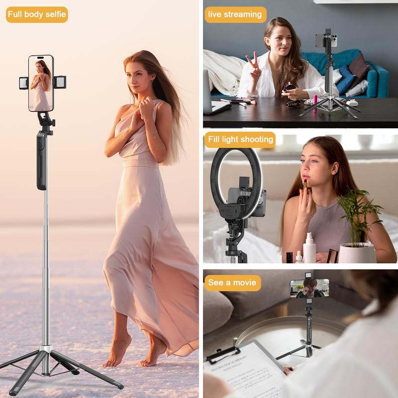 71 Inch Wireless Selfie Stick Phone Tripod for iPhone Android Smartphones, Portable Selfie Tripod with Remote Control Mount Cellphone tripods  Mobile