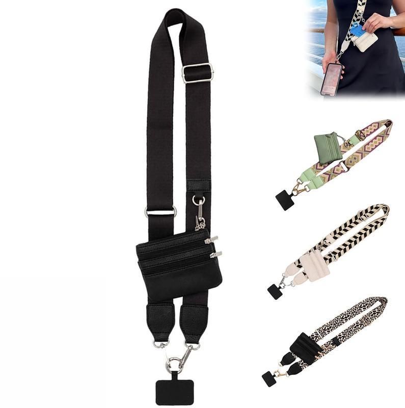 Phone Strap Crossbody Clip and Go Strap forPhone with Wallet Portable Crossbody Beautiful,.Comfortable, Adjustable Phone Strap withZippered Pouch Accessories Card Smartphoneclip and phonelanyard wrist lanyard