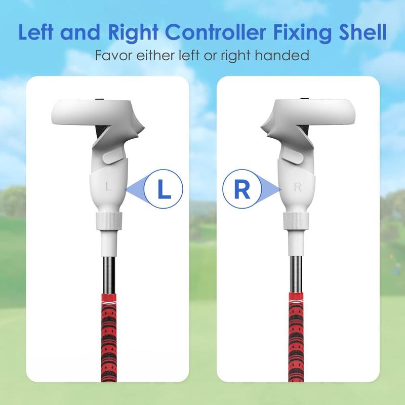 Golf Club Attachment for Quest 2, Upgraded Rugged Design with Push Switch