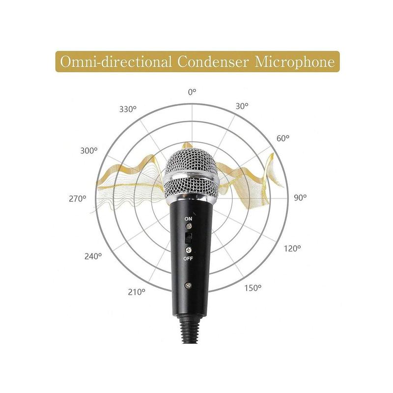 Condenser Microphone Recording 3.5mm Interface Plug&Play Live Karaoke Video Conference for PC Computer Gaming with Adjustable Mount Holder Gifts for Adults