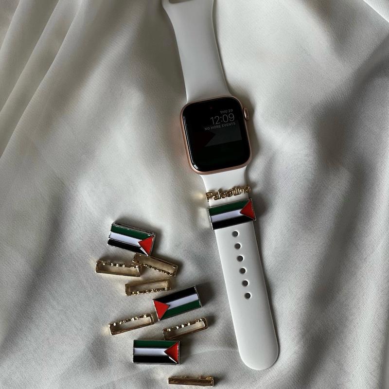 Apple watch band accessory (charm) Palestine flag