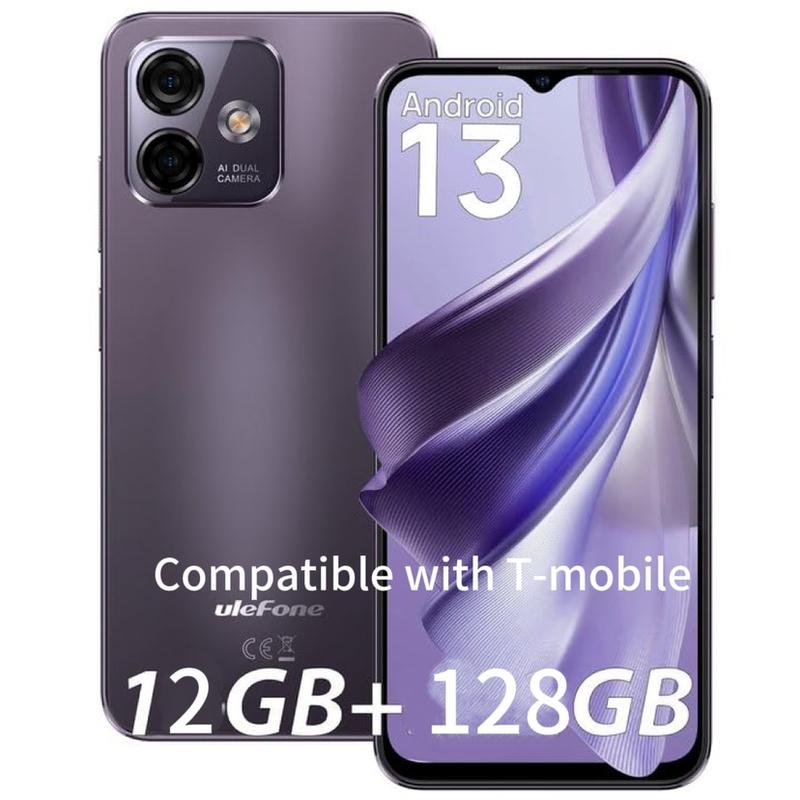 Ulefone Note 16 Pro Unlocked Phones, 12 (4GB+8Virtual GB)12 (4GB+8Virtual GB)+128GB Cell Phone, 50MP Rear Camera, 8MP Front Camera, Android 13 OS, 6.52” Display, 4400mAh, OTG GPS 4G Smartphones | Purple