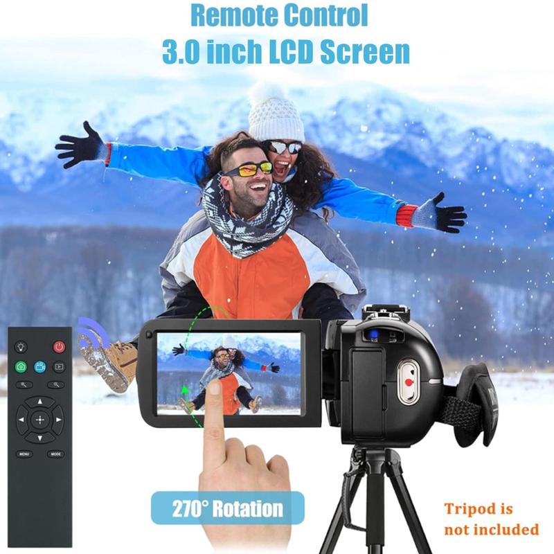 2.7K Digital Camera Recorder, 1 Count Full HD 1080P 36MP IR Night-Vision Vlogging Camera Recorder, 3.0 Inch IPS Screen 16X Digital Zoom Camcorder with 32GB SD Card