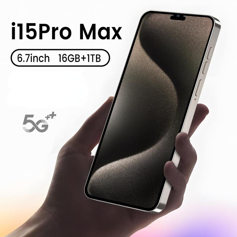 Hot style(New store limited time promotion!) i15 Pro Max Super Phone 6.7 HD Screen Smartphone Original 16GB+1T 5G Dual Card Celulares Android Unlock 108MP 7800mAh Large Battery as a Gift Perfect!