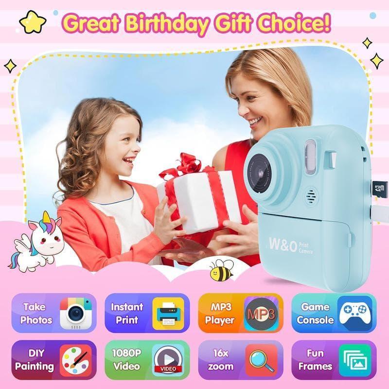 [Children's Christmas Toys Gifts] Instant Quick Photo DIY Print Camera, Can Play Games, Can Listen to Music, Retro Camera, Perfect Christmas Gift