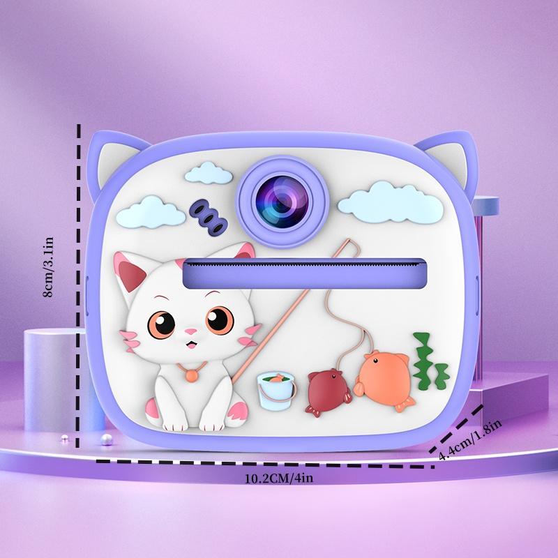 Cute Cartoon Design Instant Camera, Rechargeable Camera with Adjustable Printing Concentration, Photo Printer, Photo Taking Camera, Camera for Gift