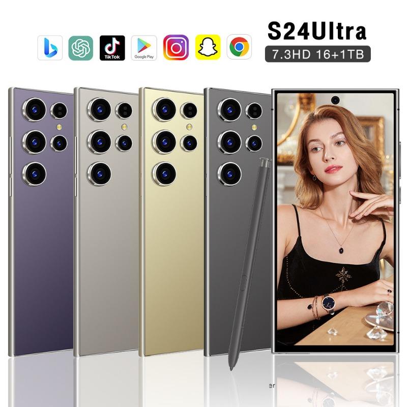 2024 New S24Ultra Global Edition Face ID 7.0-inch Smartphone 4G 5G Phone 3GB+16GB Phone 7000mAh Android Phone Global Edition Cellars