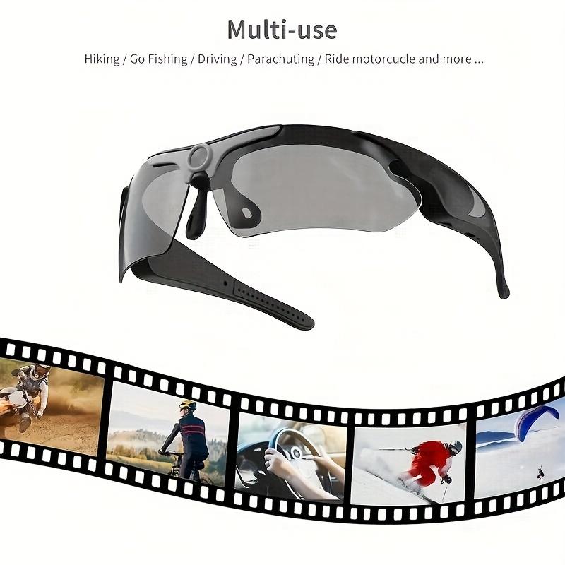 32GB HD 1080P Sport DV Camera Video Glasses, Black, Used Indoors And Outdoors, For Riding, Running, Smart Video Camera Sports Outdoor Glasses Card Rechargeable Memory Waterproof Wireless