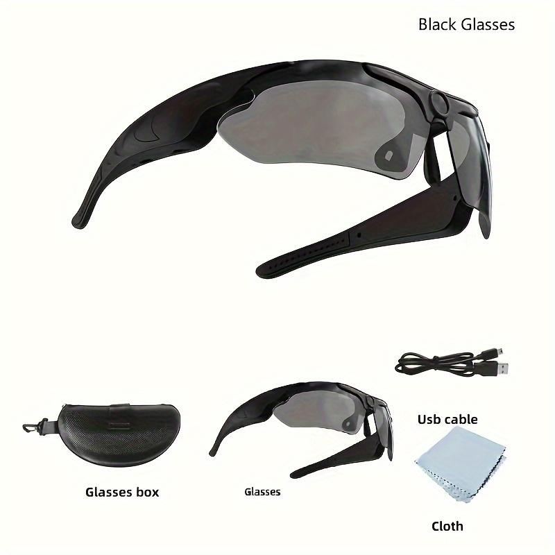 32GB HD 1080P Sport DV Camera Video Glasses, Black, Used Indoors And Outdoors, For Riding, Running, Smart Video Camera Sports Outdoor Glasses Card Rechargeable Memory Waterproof Wireless