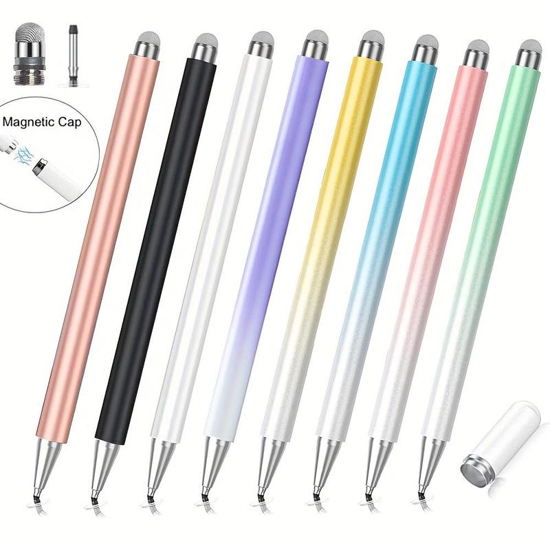 2 In 1 Stylus Pen with Magnetic Cap for Summer, High Sensitivity Disc & Fiber Tip Stylus Pen, Universal Stylus Pen Compatible with iPad, iPhone, Android, Microsoft Tablets, Spring Season Gifts