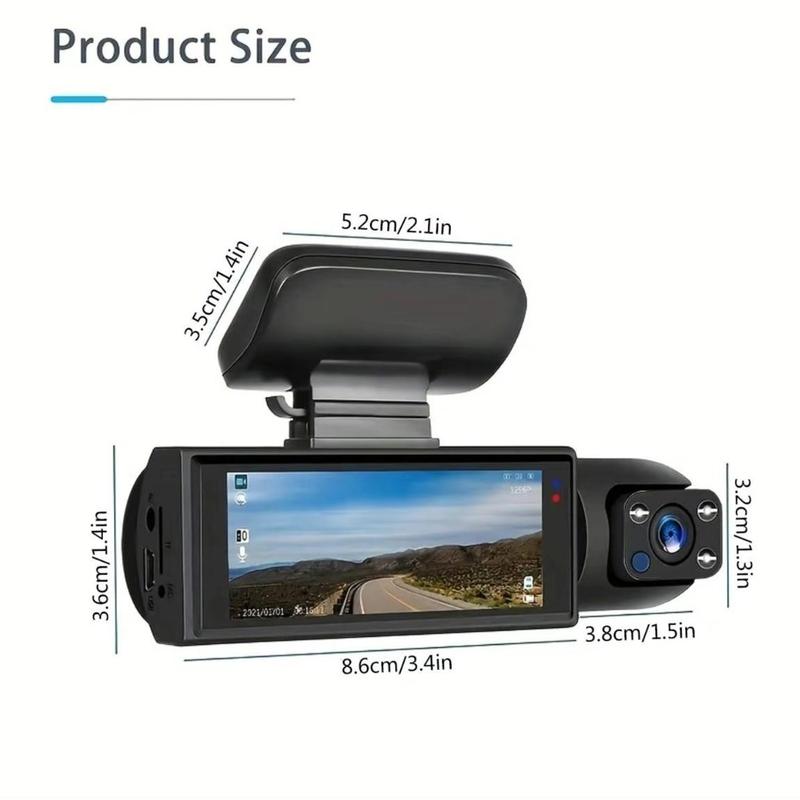 Car DVR, Dual Lens Dash Cam with Night Vision Function, G Sensor WiFi Dash Cam, Car Video Surveillance with 32GB SD Card