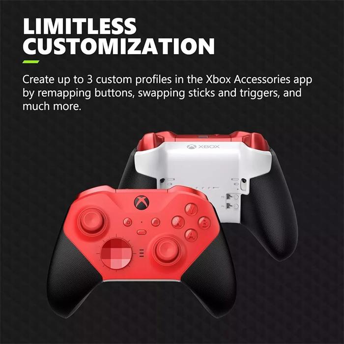 Xbox Elite Series 2 Wireless Controller - Red, Gaming Controller for Xbox Series