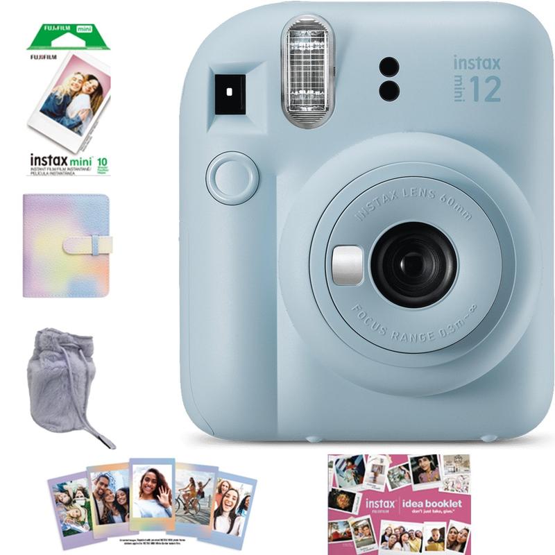 Fujifilm Instax Mini 12 Instant Camera Pastel Blue with Holiday Bundle 2024