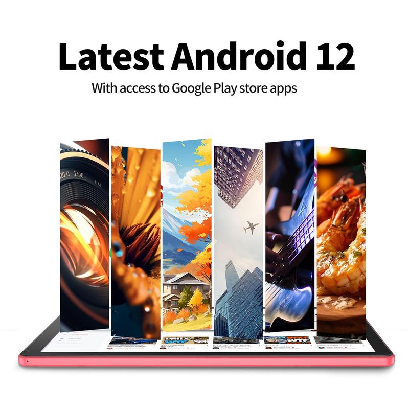 PRITOM 10.1 Inch Android Tablet, 1 Count 32GB ROM Tablet, Fashion Tablet with Dual Channel Speakers, Dual Camera Tablet for Entertainment & Office