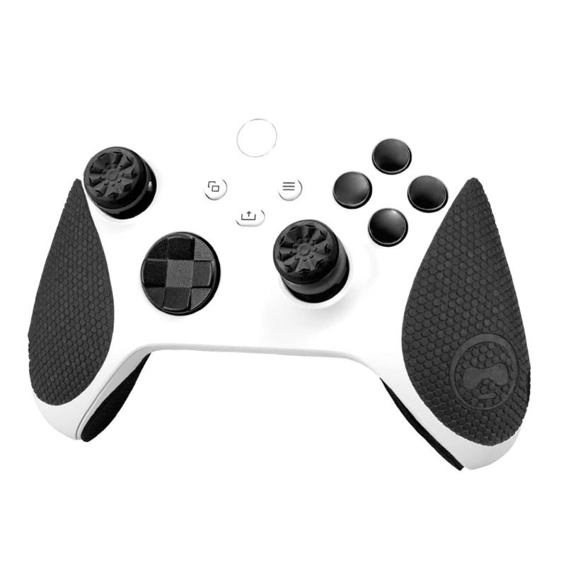 Xbox PS4 PS5 Controller Freek Grip,2 Professional Controller Thumbsticks, Game Console Lever Protection,Gaming Remote Control Joystick Cap,Controller Accessories,Height Increase, Anti-slip, Abrasion Resistant, Gaming Room Supplies,White Black Purple