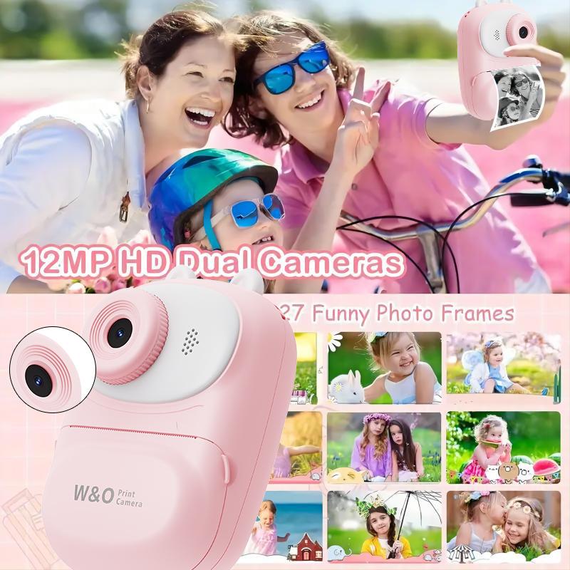 Children Instant Print Photo Kids Camera Digital Camera for Kids Photography Thermal Printer Video Baby Interesting Diy Christmas Gift,valentine Durable polaroidpictures print camera for Girls Boys 3-12 Years Old