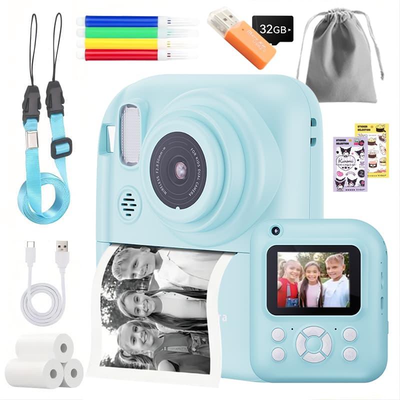 [Children's Christmas Toys Gifts] Instant Quick Photo DIY Print Camera, Can Play Games, Can Listen to Music, Retro Camera, Perfect Christmas Gift