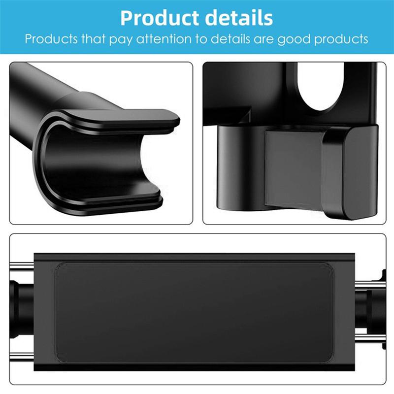 2024 Adjustable Tablet Mount for Car Backseat,for Kids, for iPad Pro, Air, Mini, Samsung Tab, 4.7-10.2” - Black Accessories Computer Smartphone Stand