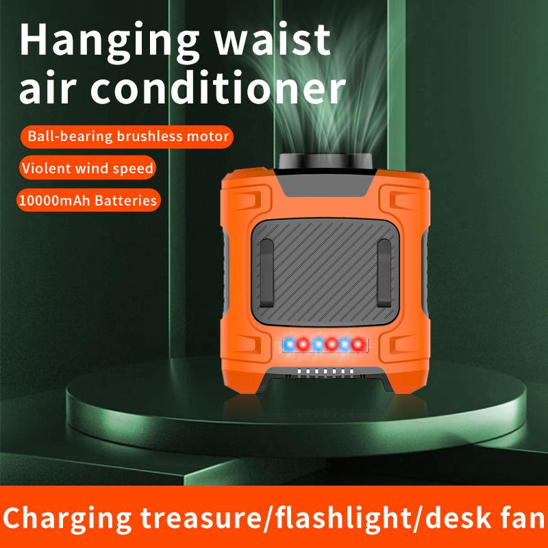 2-in-1 Portable Mobile Small USB Fan - Multifunctional Waist Mounted Fan - Suitable for Camping, Traveling, Farming & Cool Travel