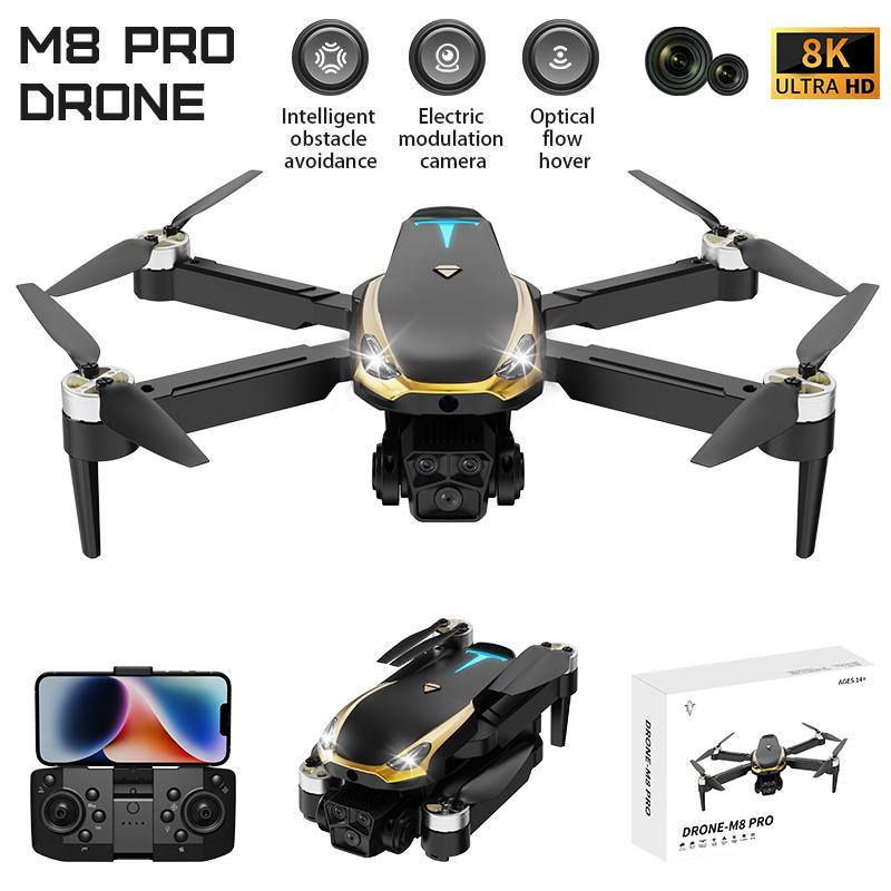 「$69-30 Flash Deal」Fabe M8 Folding Dual Camera Aerial Drone with 2 Batteries - 360 Degree Hip, Real Time Transmission, Utra-Clear Creative Shooting, Safe and Stable Flight High Performance Aerial Flyer Christmas Children's Day Kids' Gifts